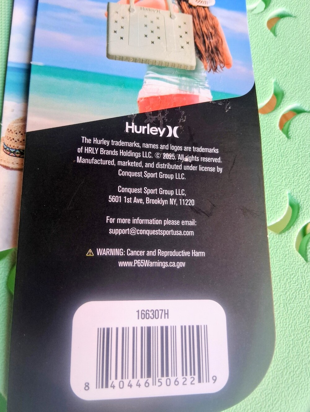 NWT Hurley Beach Tote. Pastel Green, Super Nice - Picture 8 of 13